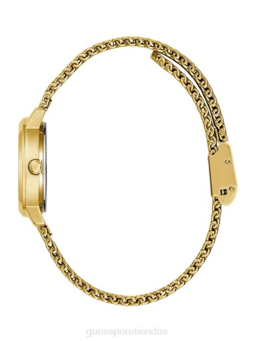 GUESS reloj analógico de malla con diamantes mujer 0P8X3620 oro accesorio