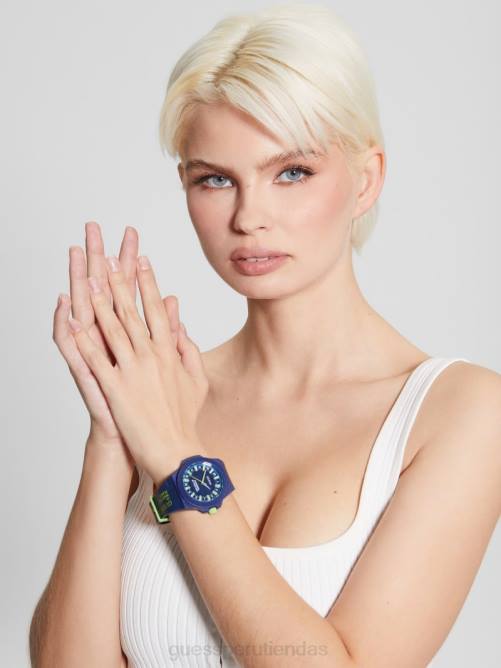 GUESS reloj analógico ecológico mujer 0P8X3594 azul marino y verde accesorio