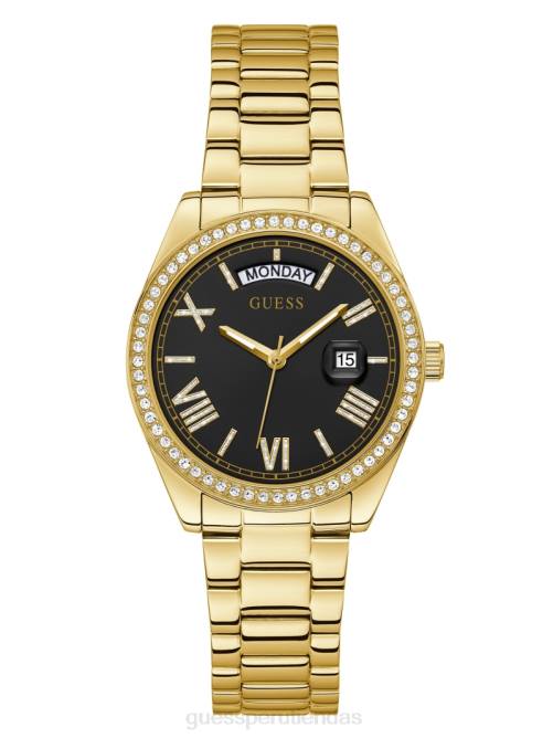GUESS reloj analógico mujer 0P8X3618 tono dorado y negro accesorio