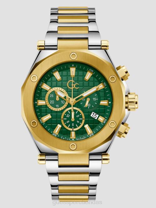 GUESS reloj cronógrafo gc de dos tonos mujer 0P8X3585 verde accesorio