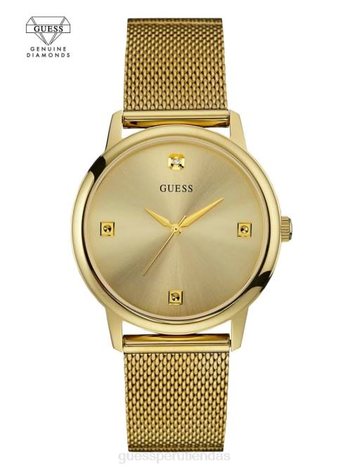 GUESS reloj de diamantes de malla delgada mujer 0P8X3541 oro accesorio