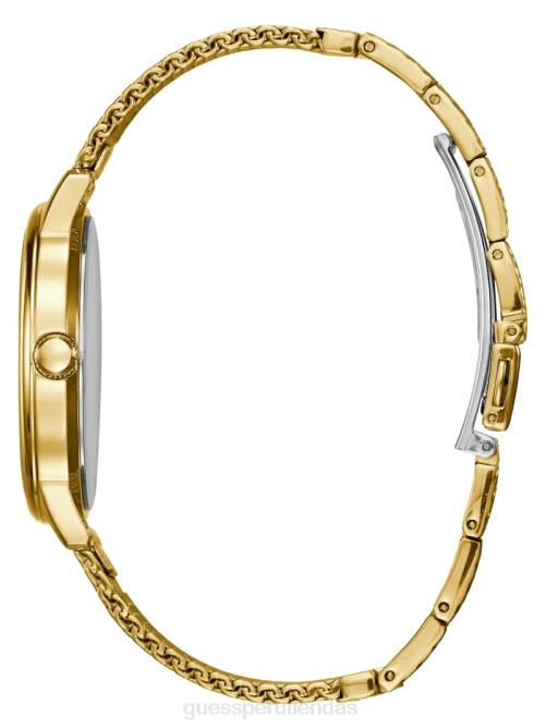GUESS reloj de diamantes de malla delgada mujer 0P8X3541 oro accesorio