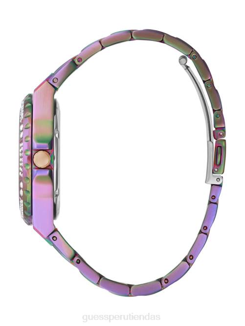 GUESS reloj multifunción con brillo iridiscente mujer 0P8X3584 oro rosa accesorio