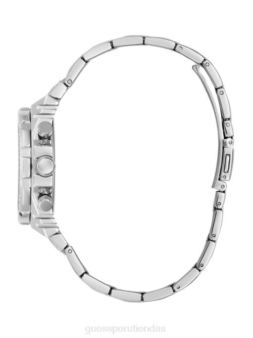 GUESS reloj multifunción con corte de cristal mujer 0P8X3560 plata accesorio
