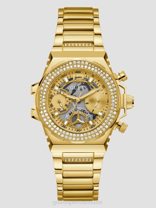 GUESS reloj multifunción con corte de cristal mujer 0P8X3611 oro accesorio