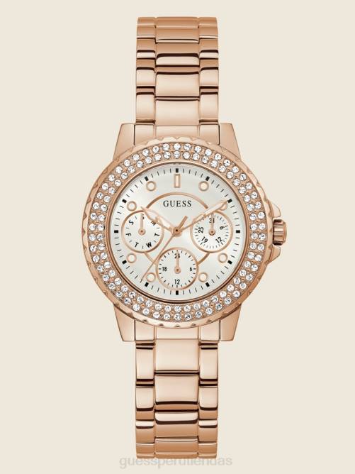 GUESS reloj multifunción con diamantes de imitación mujer 0P8X3566 oro rosa accesorio