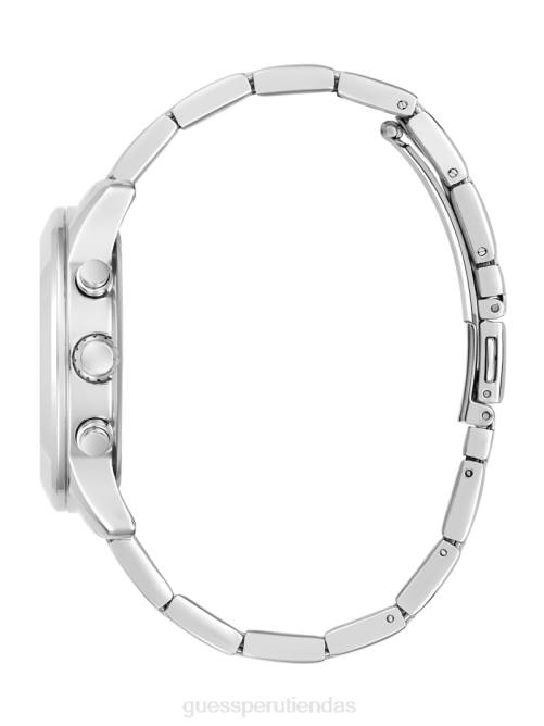 GUESS reloj multifunción de cristal de color mujer 0P8X3549 plata accesorio