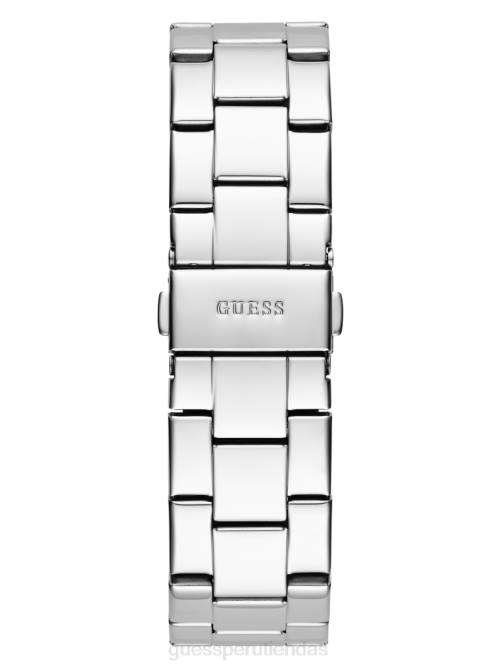 GUESS reloj multifunción de cristal de color mujer 0P8X3549 plata accesorio