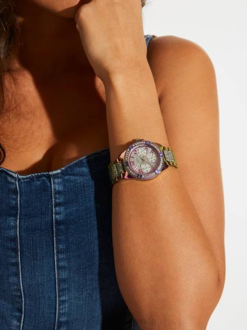 GUESS reloj multifunción de cristal iridiscente mujer 0P8X3539 multi accesorio