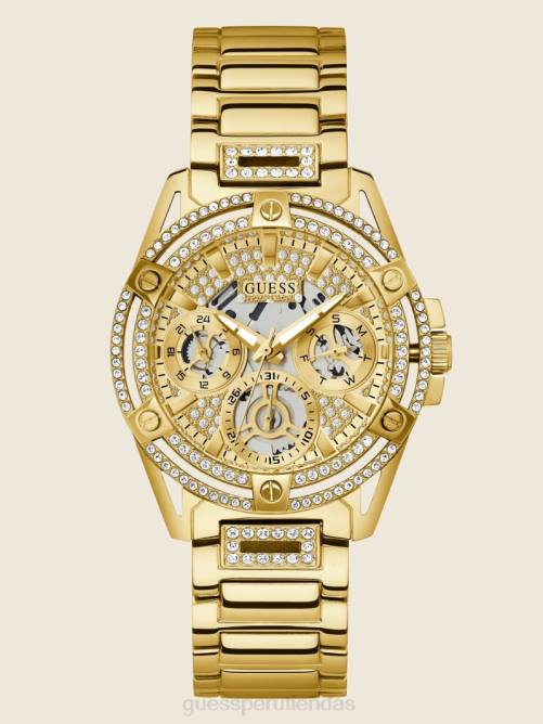 GUESS reloj multifunción de cristal mujer 0P8X3552 oro accesorio