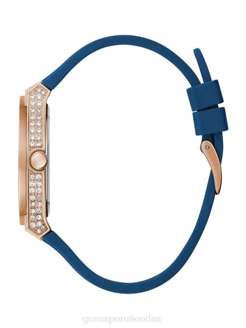 GUESS reloj multifunción de silicona cristal mujer 0P8X3612 tono oro rosa y azul accesorio