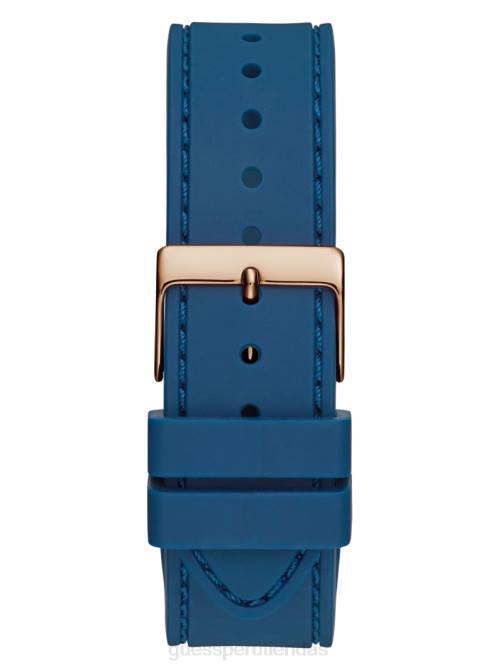 GUESS reloj multifunción de silicona cristal mujer 0P8X3612 tono oro rosa y azul accesorio
