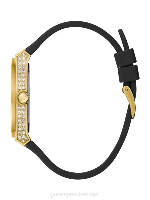 GUESS reloj multifunción de silicona cristal mujer 0P8X3637 tono dorado y negro accesorio