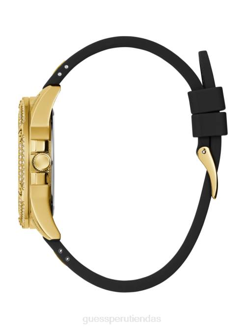 GUESS reloj multifunción de silicona mujer 0P8X3641 tono dorado y negro accesorio