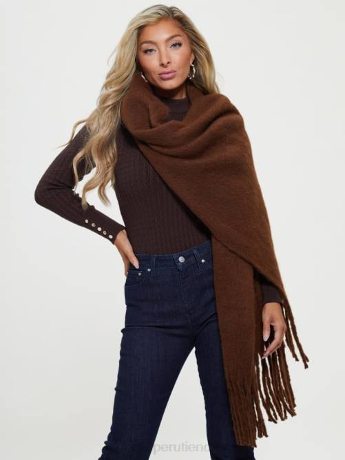 GUESS bufanda de manta kellie mujer 0P8X3821 chocolate accesorio