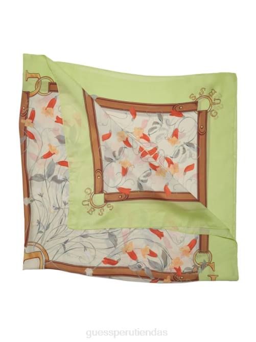 GUESS bufanda de seda aurora mujer 0P8X3788 tinte de hilo gris accesorio