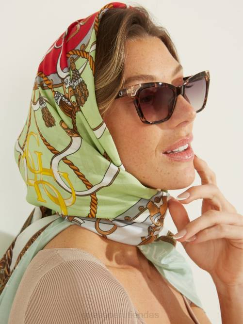 GUESS bufanda de seda de mónaco mujer 0P8X3795 cielo accesorio