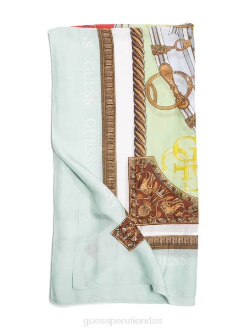 GUESS bufanda de seda de mónaco mujer 0P8X3795 cielo accesorio