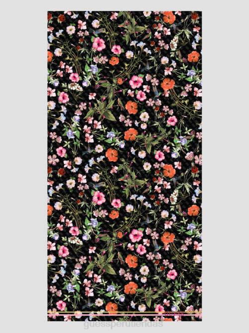 GUESS bufanda floral jannessa mujer 0P8X3776 mármol negro/blanco accesorio