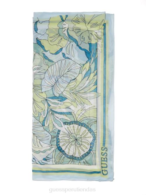 GUESS bufanda floral lila mujer 0P8X1418 verde múltiple accesorio