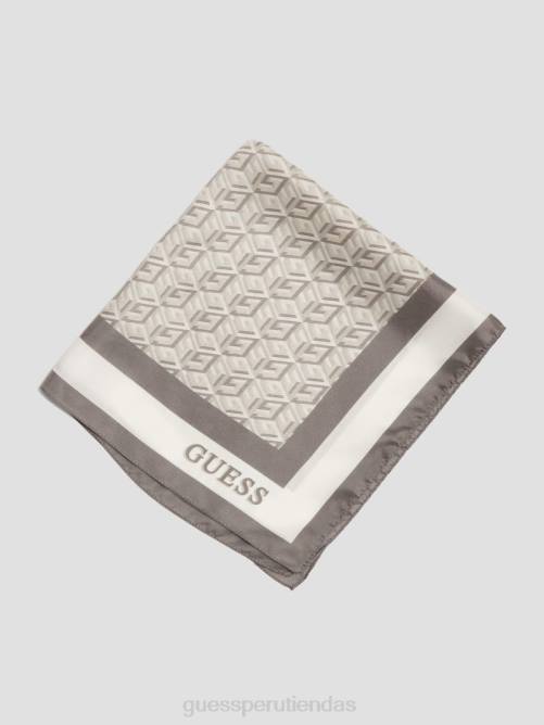 GUESS fular de seda con forma de cubo g mujer 0P8X3778 acero accesorio