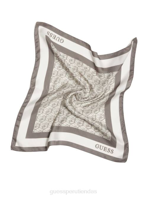 GUESS fular de seda con forma de cubo g mujer 0P8X3778 acero accesorio