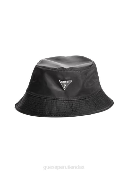 GUESS sombrero de pescador de nailon con emblema del logo mujer 0P8X3798 piel de serpiente negra accesorio