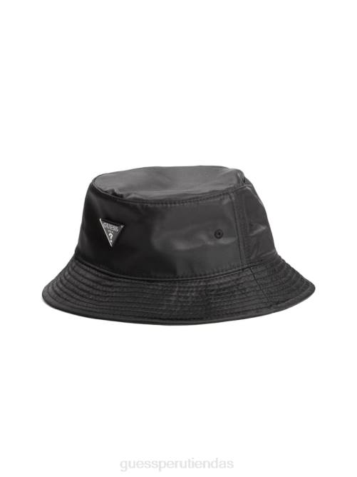 GUESS sombrero de pescador de nailon con emblema del logo mujer 0P8X3798 piel de serpiente negra accesorio