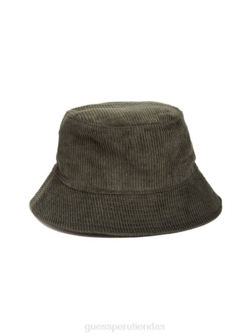 GUESS sombrero de pescador de pana originals mujer 0P8X3806 peyote verde accesorio