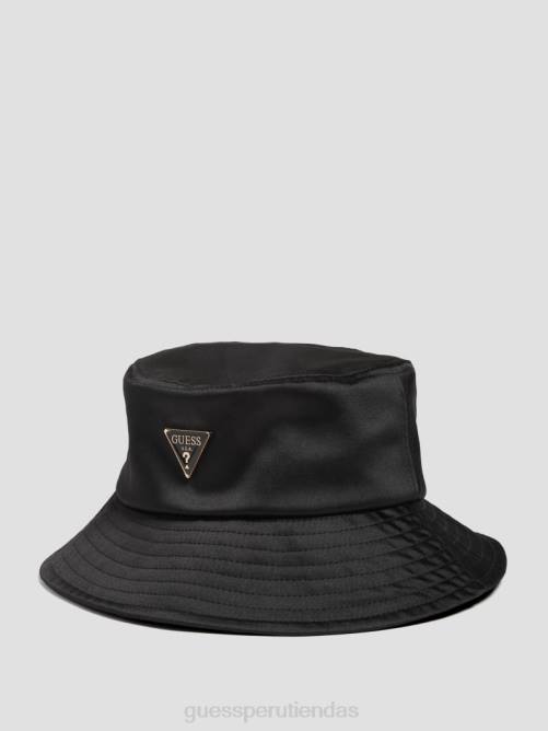 GUESS sombrero de pescador de satén mujer 0P8X3786 estampado floral negro accesorio