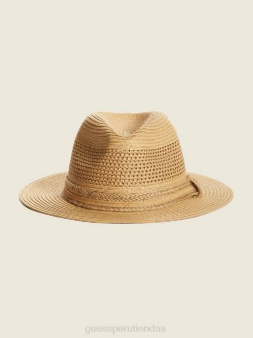 GUESS sombrero panamá de paja bora mujer 0P8X3792 blanco accesorio