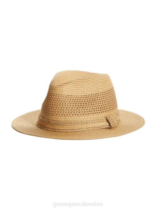 GUESS sombrero panamá de paja bora mujer 0P8X3792 blanco accesorio