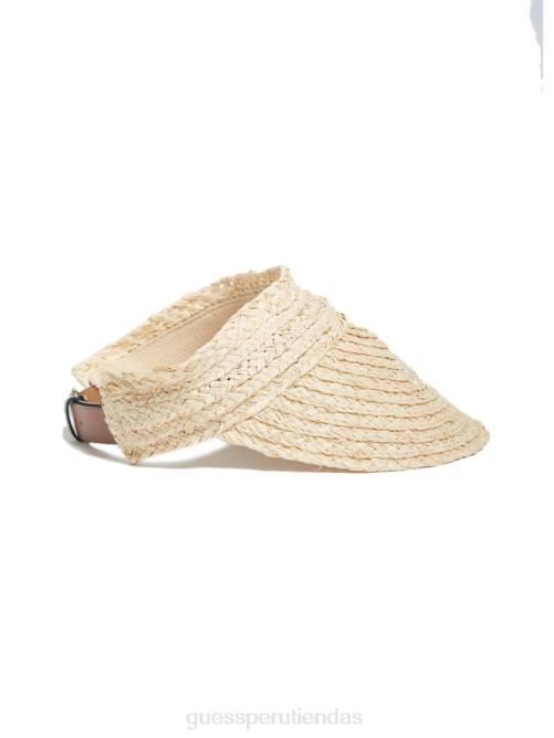 GUESS visera de paja lena mujer 0P8X3784 blanco accesorio