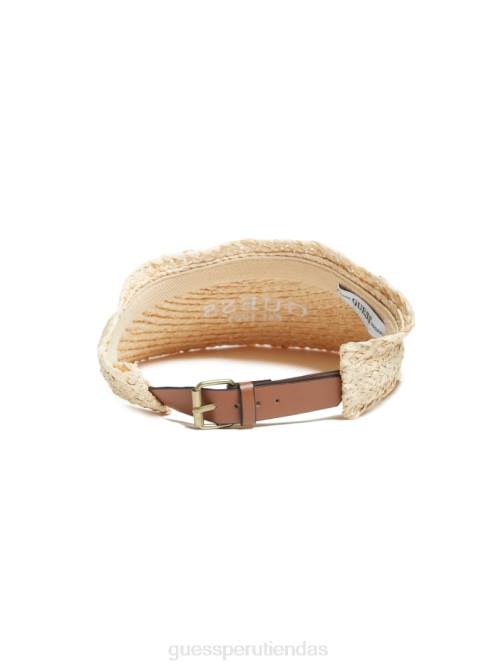 GUESS visera de paja lena mujer 0P8X3784 blanco accesorio