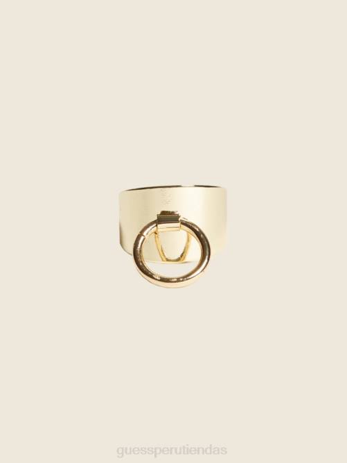 GUESS Anillo de palanca chapado en oro de 14k mujer 0P8X3886 oro plateado accesorio