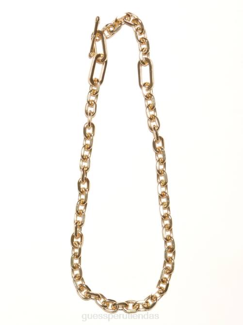 GUESS Collar de cadena única chapado en oro de 14k mujer 0P8X3905 oro plateado accesorio