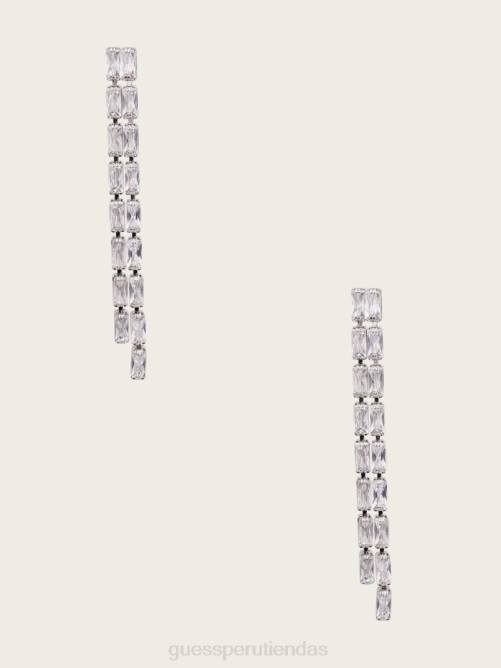 GUESS pendientes con flecos de cristal mujer 0P8X3857 plata accesorio