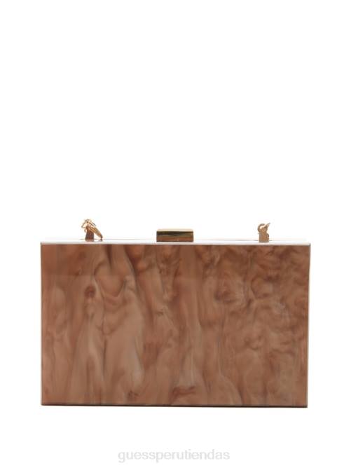 GUESS bolso de mano de lucite de jengibre a cuadros mujer 0P8X2820 jengibre bolsas