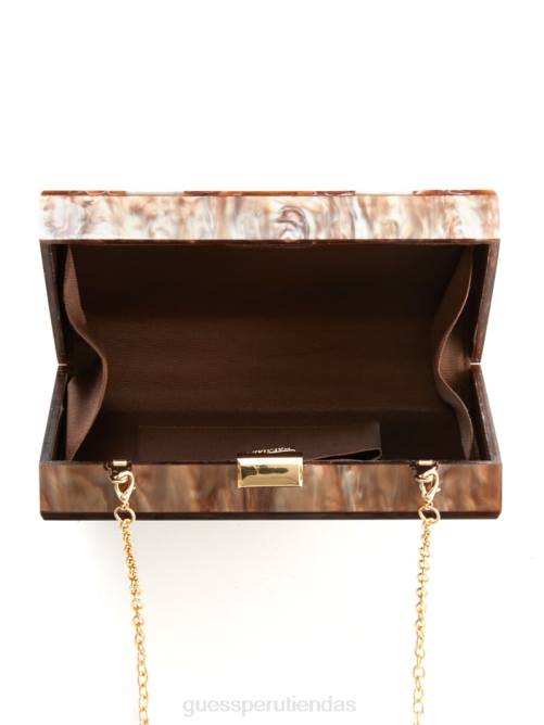 GUESS bolso de mano de lucite de jengibre a cuadros mujer 0P8X2820 jengibre bolsas