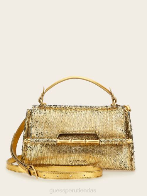 GUESS bolso satchel texturizado alia mujer 0P8X3273 oro plateado bolsas