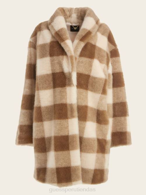 GUESS abrigo rochelle mujer 0P8X1897 tormenta del desierto y azúcar sw vestir