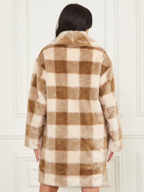 GUESS abrigo rochelle mujer 0P8X1897 tormenta del desierto y azúcar sw vestir