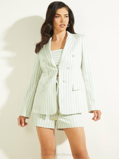 GUESS blazer a rayas martina mujer 0P8X1931 rayas del cielo pacífico vestir