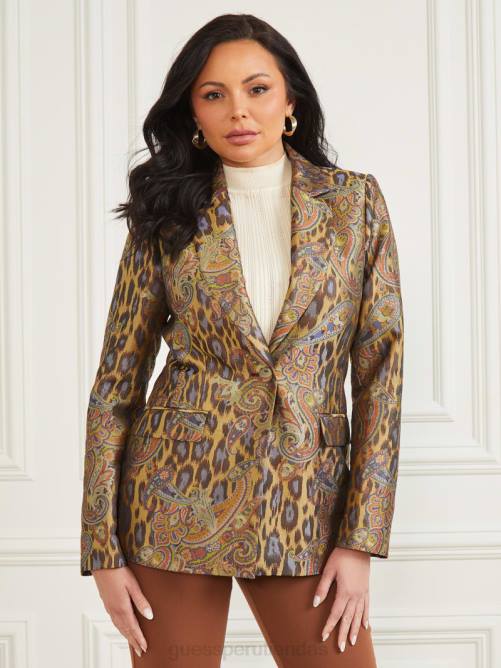 GUESS blazer con diseño de fénix en jacquard mujer 0P8X1878 jacquard ascendente del fénix vestir