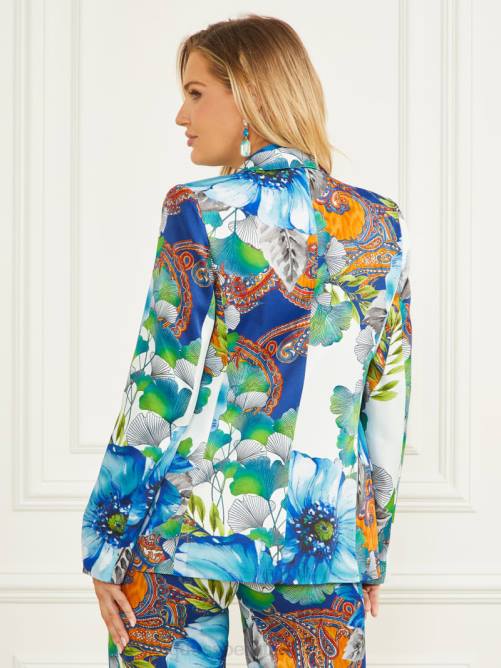 GUESS blazer estampado lucy mujer 0P8X1765 impresión de amuleto de la suerte vestir