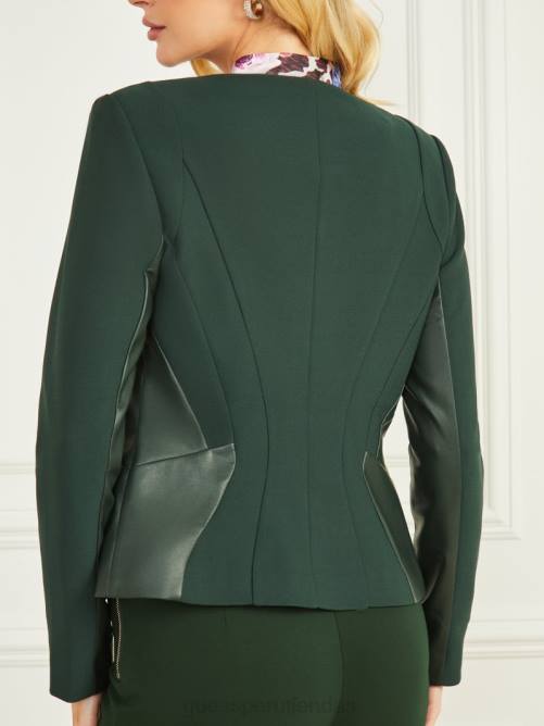 GUESS blazer mirta con cremallera mujer 0P8X1803 chenilla verde vestir