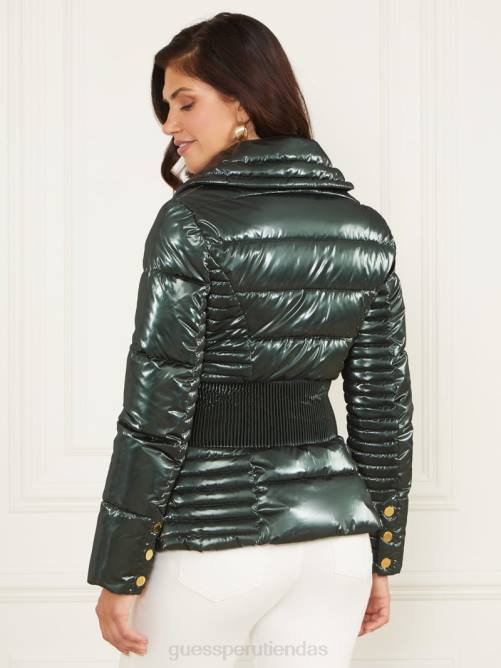 GUESS chaqueta acolchada annie mujer 0P8X1871 chenilla verde vestir