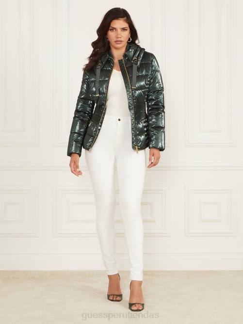 GUESS chaqueta acolchada annie mujer 0P8X1871 chenilla verde vestir