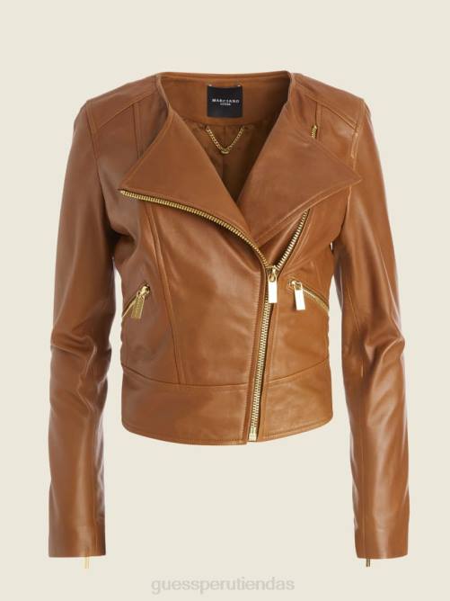 GUESS chaqueta de cuero rylee mujer 0P8X1809 emperador marrón vestir
