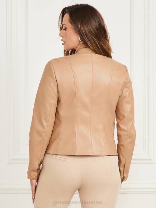 GUESS chaqueta motera monica de piel sintética mujer 0P8X1828 ambición rubia vestir